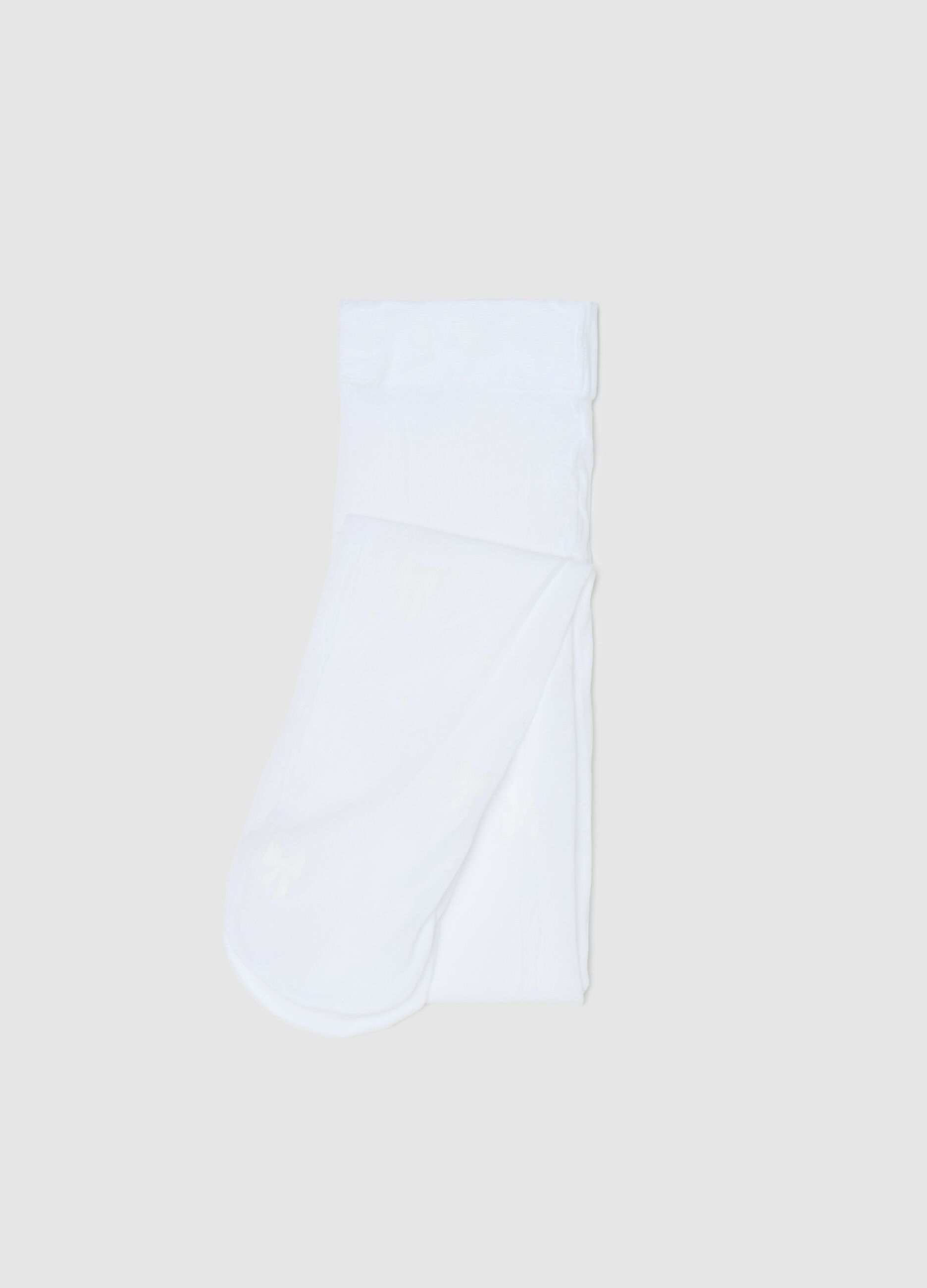 Tights with bows print