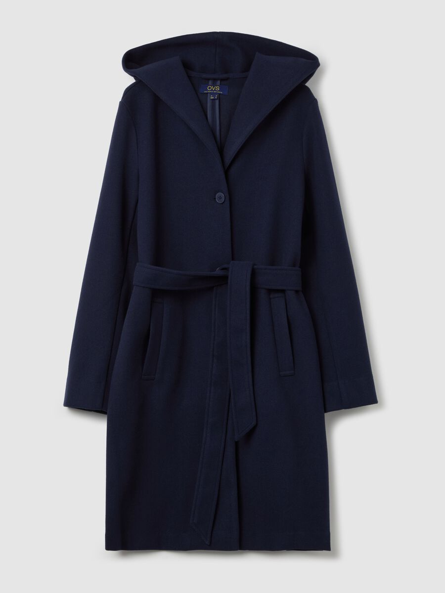 Coat in soft fabric with hood_4