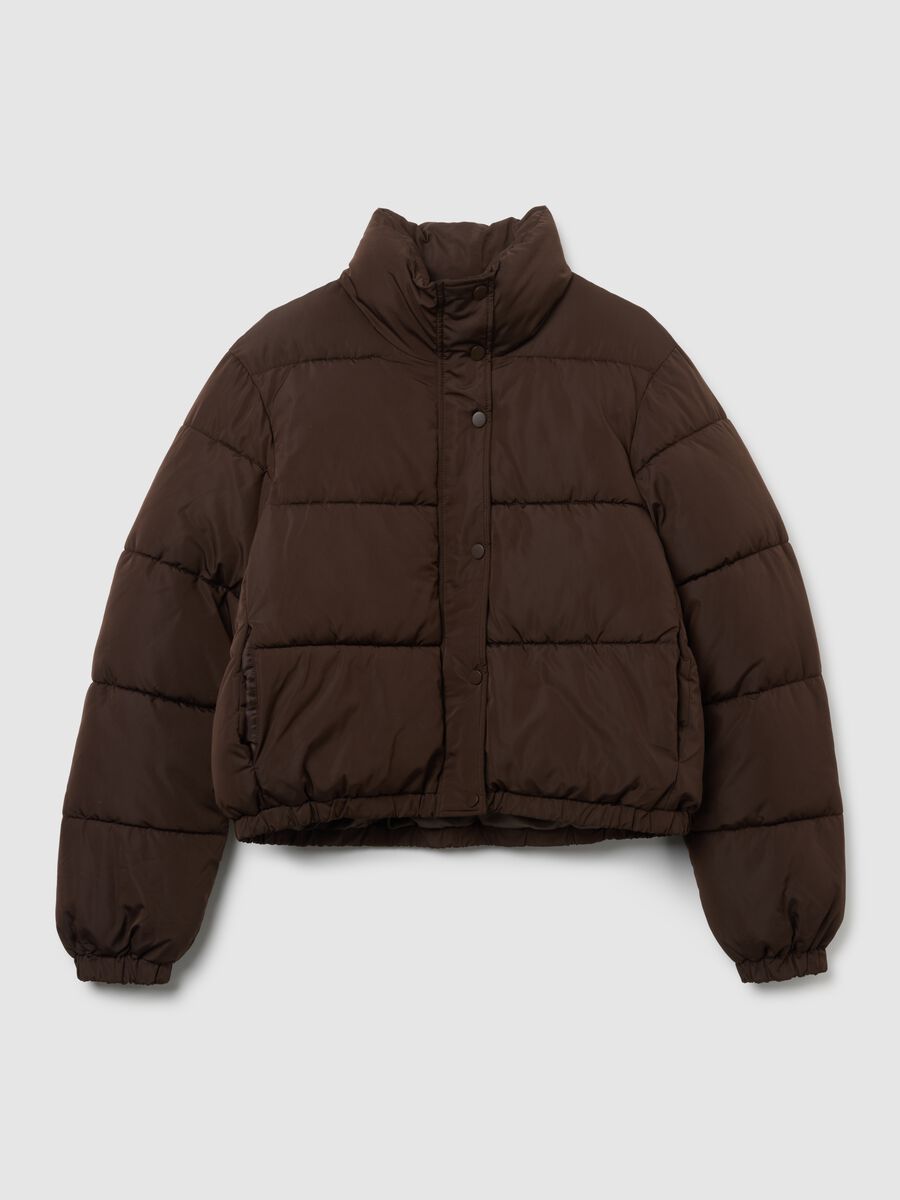 Brown padded oversized jacket_4