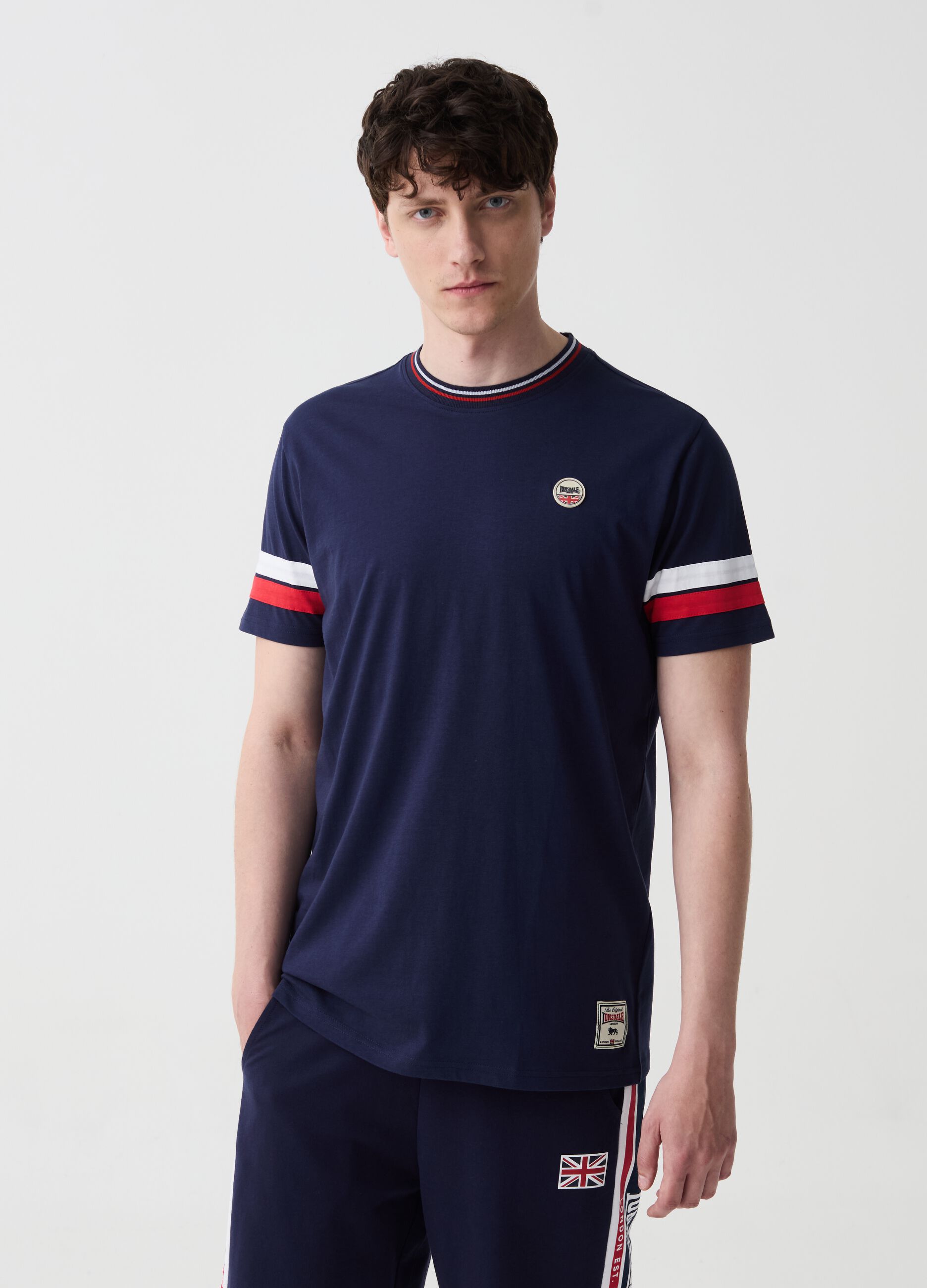 Ovs T-shirt con profili rigati e patch