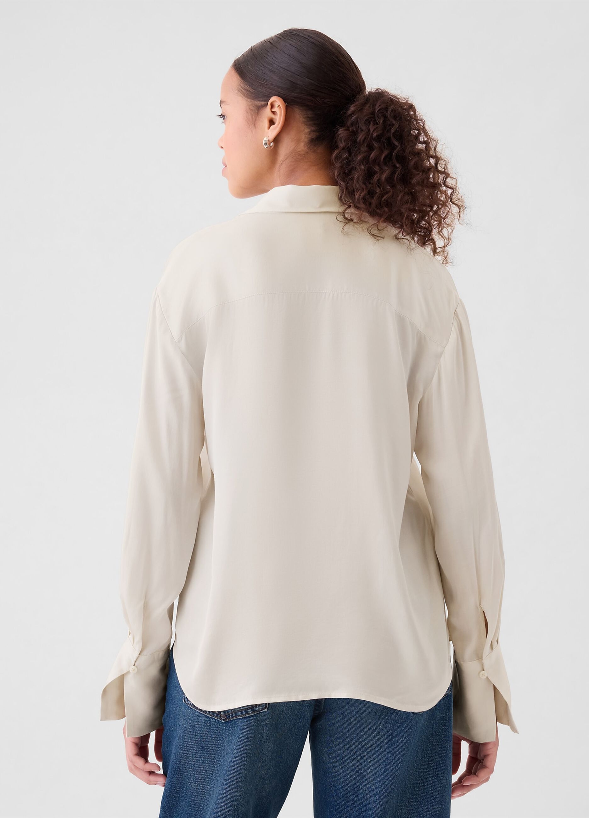 Satin viscose shirt