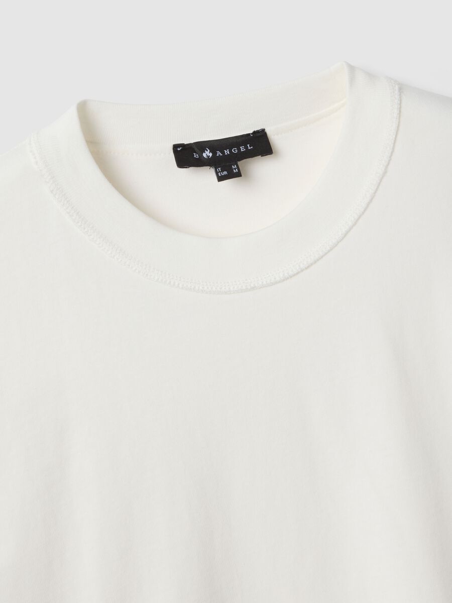 T-shirt in puro cotone bianco boxy fit_5