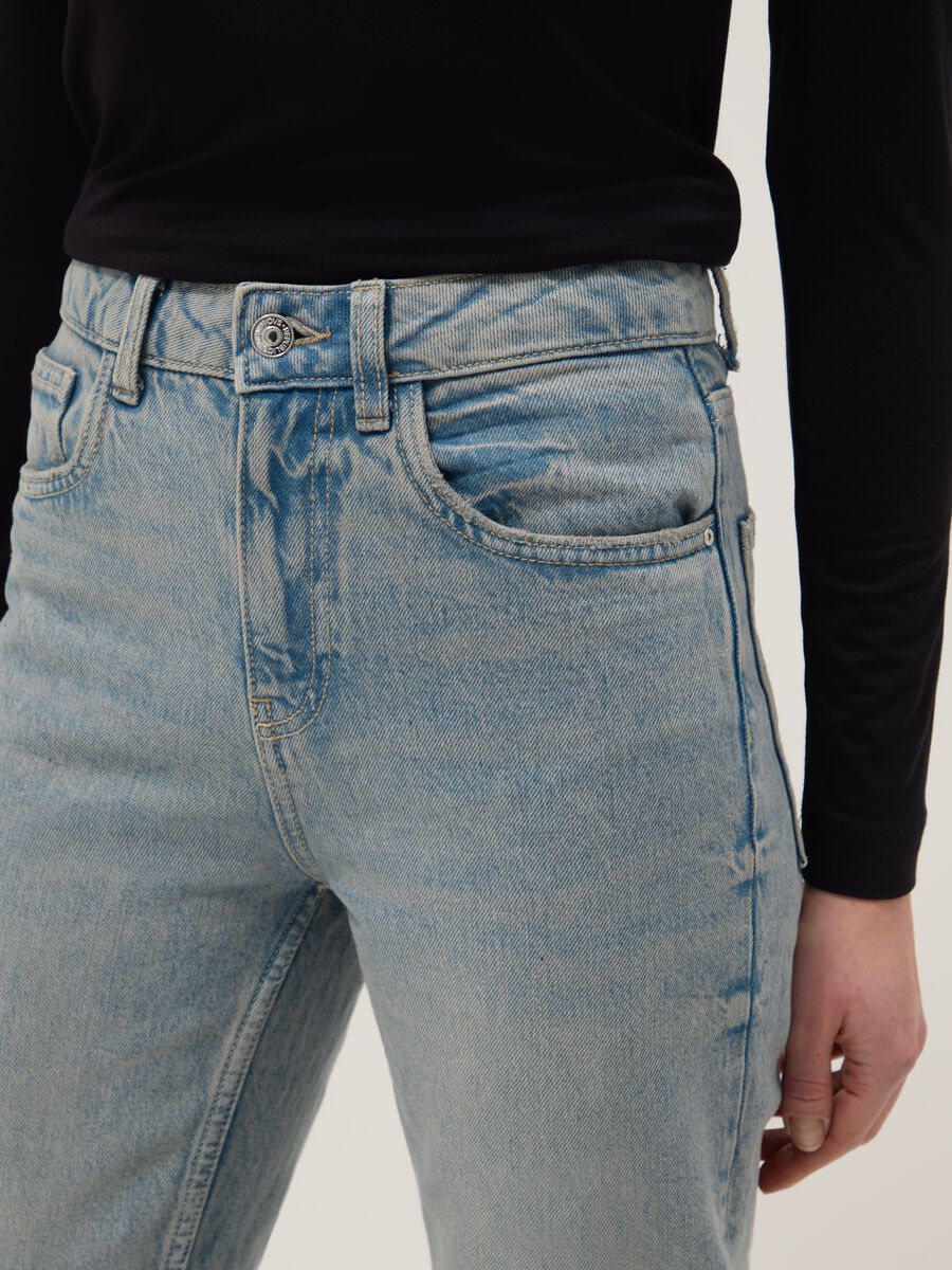 Pure Cotton Blue Straight Fit Jeans_3