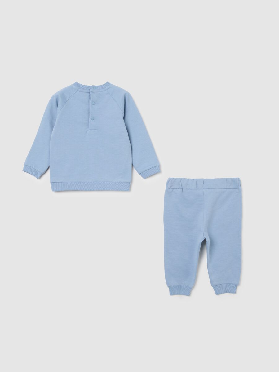 Newborn blue cotton outfit with inscription_1