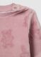 Girls' pink sweatshirt regular fit with round neckline_3