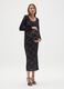 Stretch Black Lace Maternity Dress_0