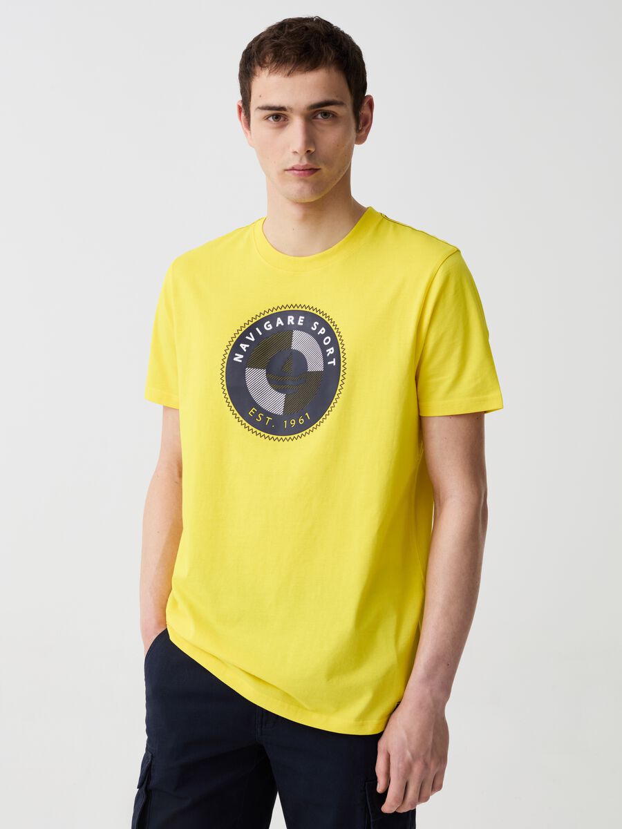T-shirt con stampa logo Navigare Sport_0