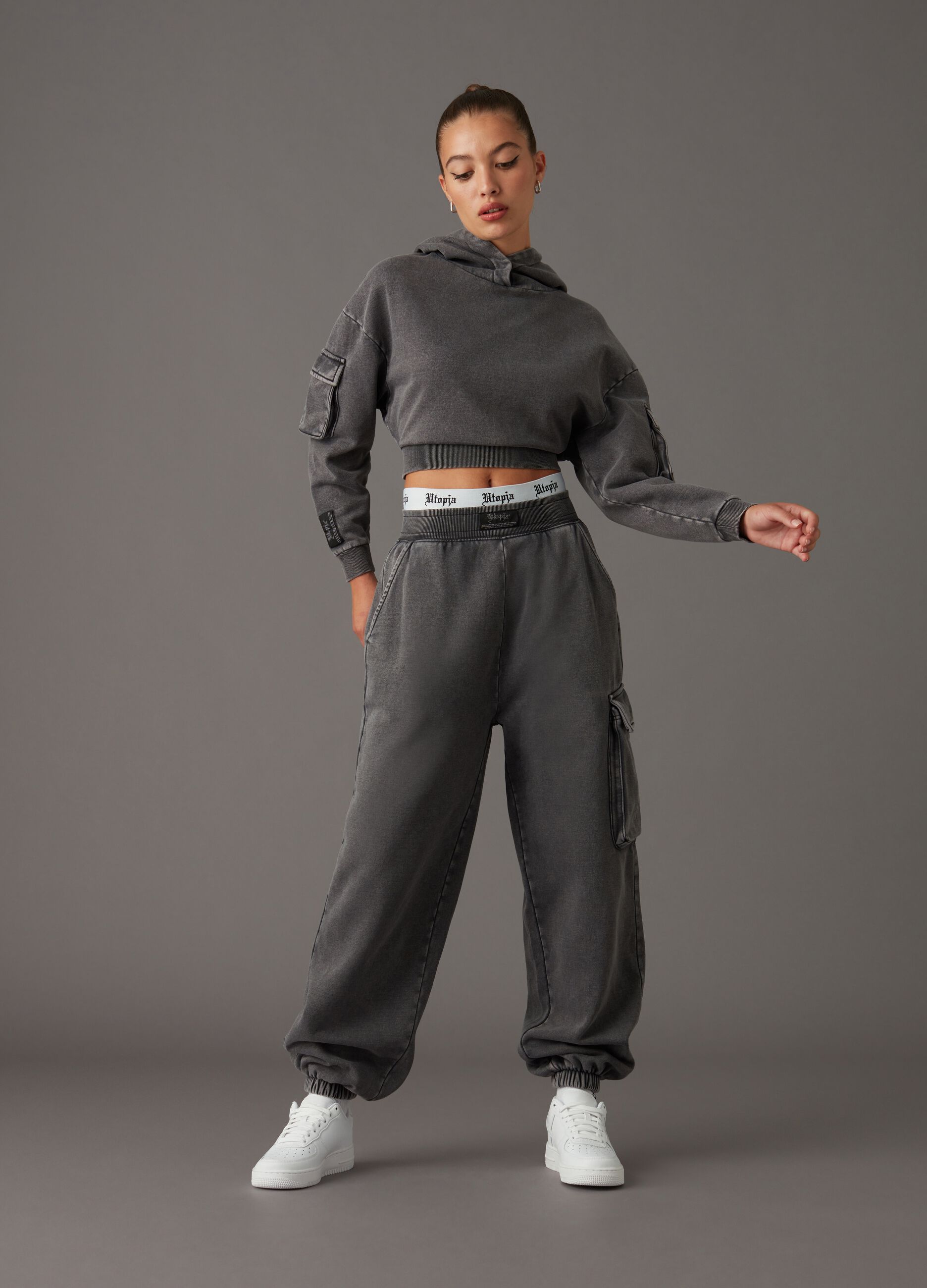 Jogger Cargo Sweatpants Vintage Grey_5