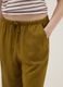 Yellow viscose and linen blend jogger trousers, relaxed fit_3