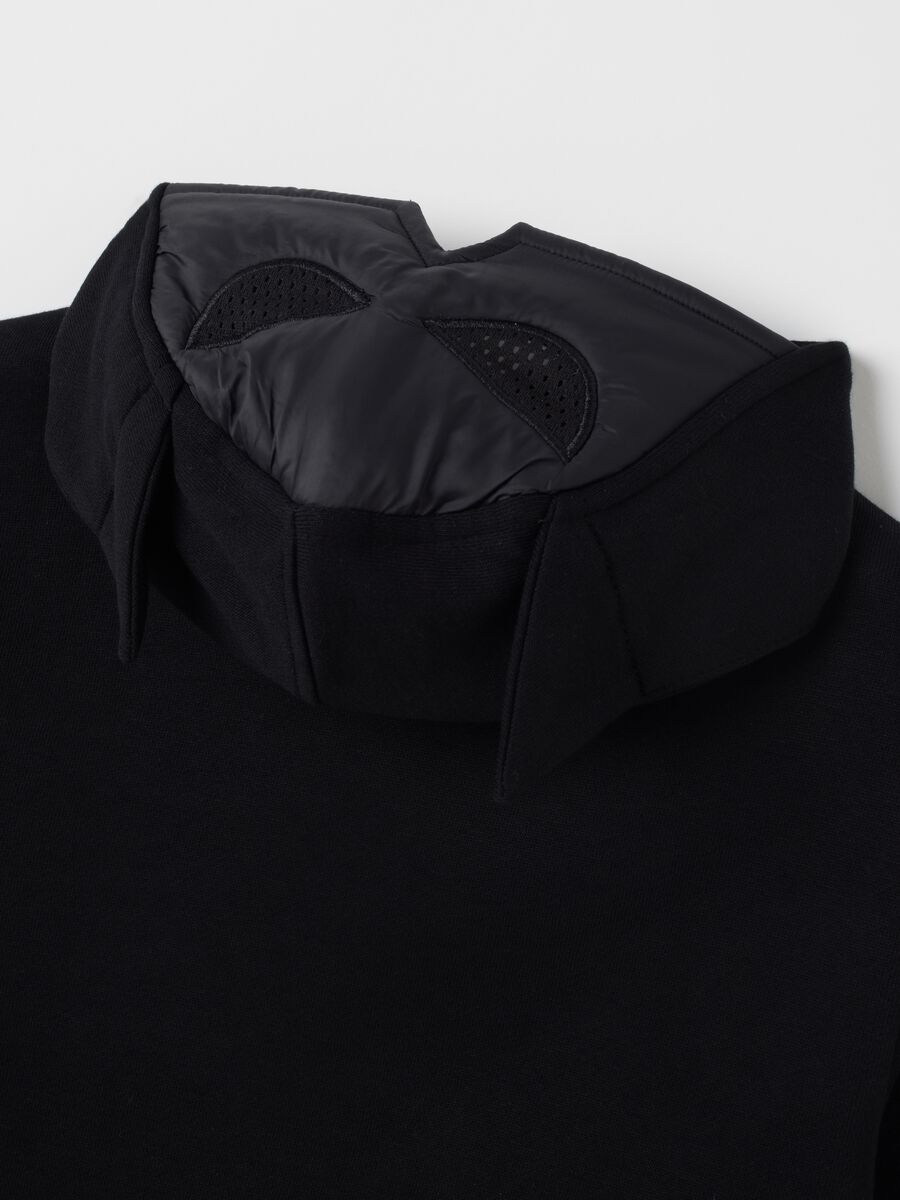 Children's black pure cotton hoodie regular fit_3