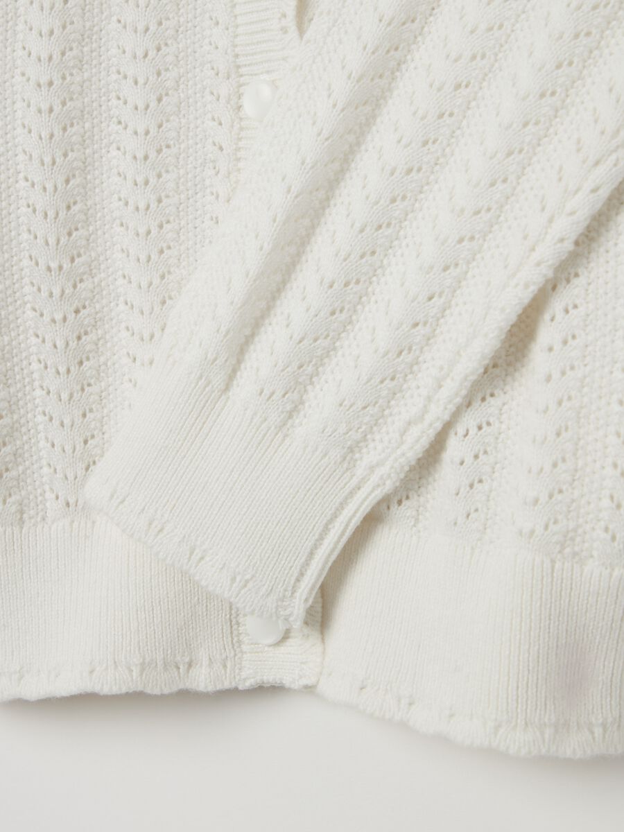 Cardigan in pointelle cotton_3