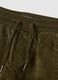 Children's trousers in cotton and green corduroy_2