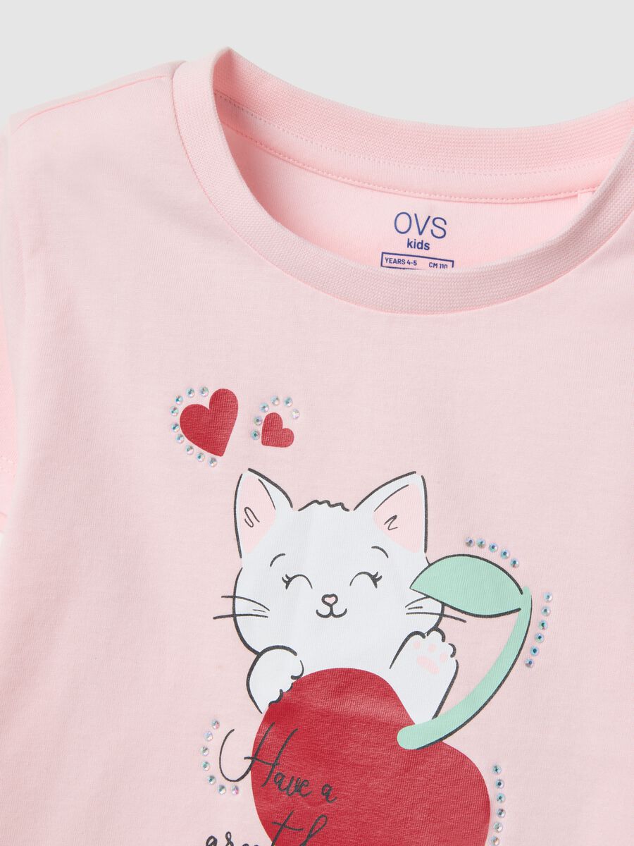 Set maglia shorts in puro cotone multicolor da bambina regular fit_2