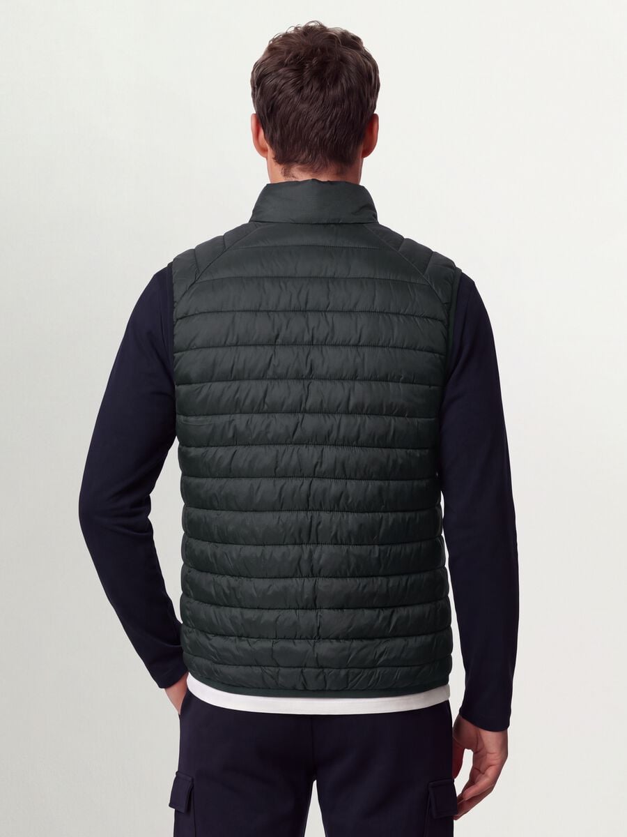 Green Ultralight padded gilet with zip_3
