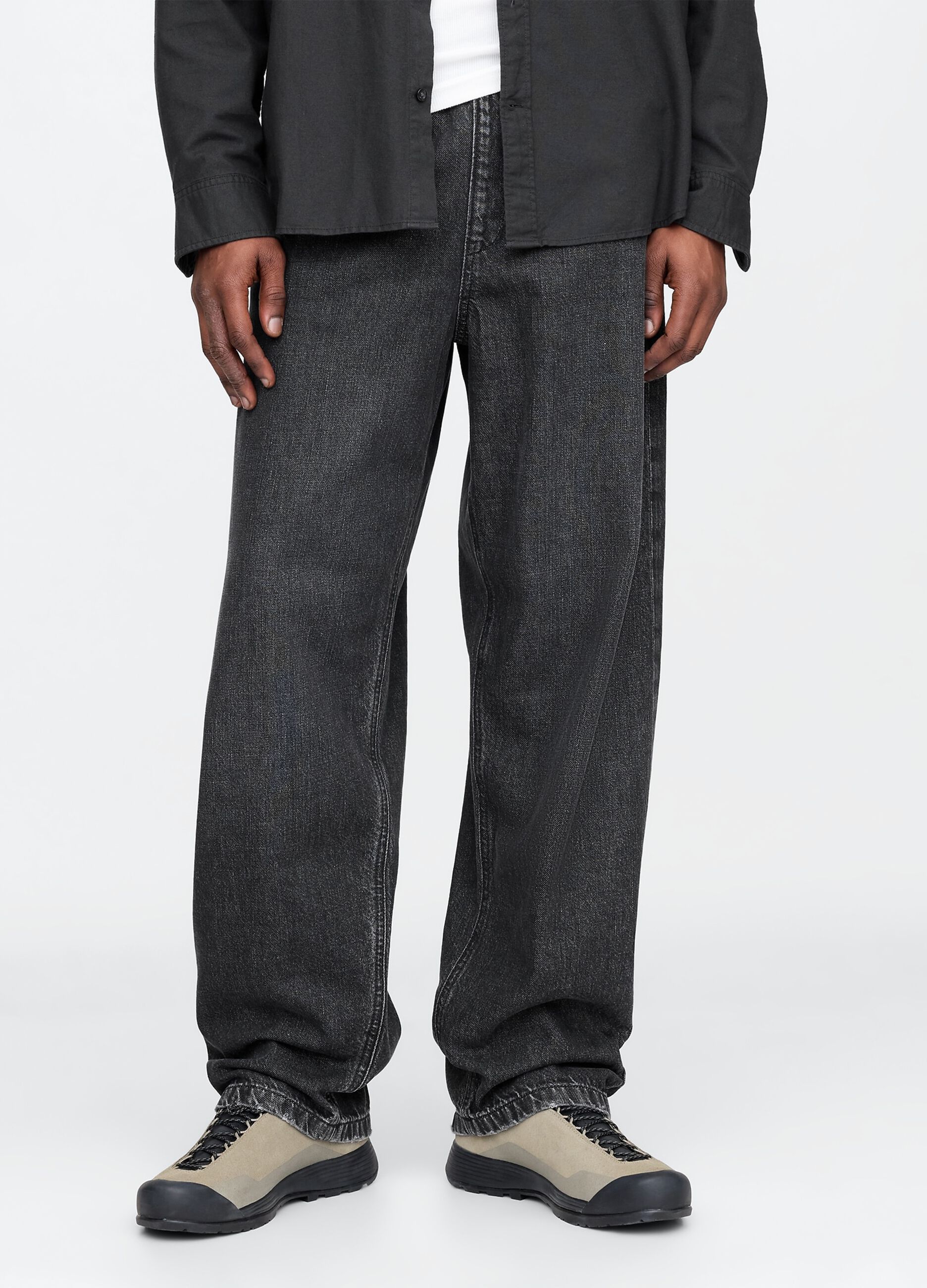 Gap Black Wide Leg Denim Trousers