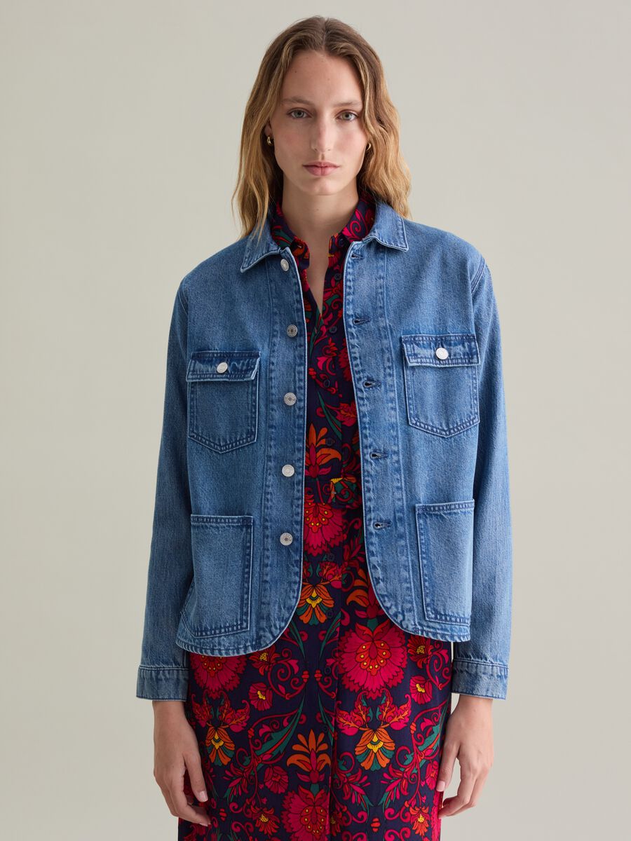Shacket in acid wash denim_0