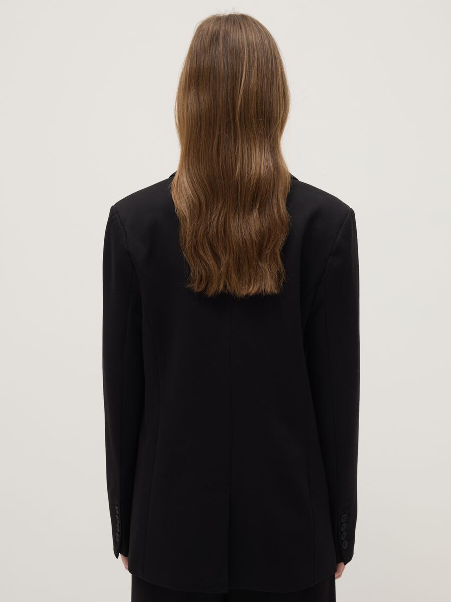 Regular Fit Black Single-Breasted Blazer_2