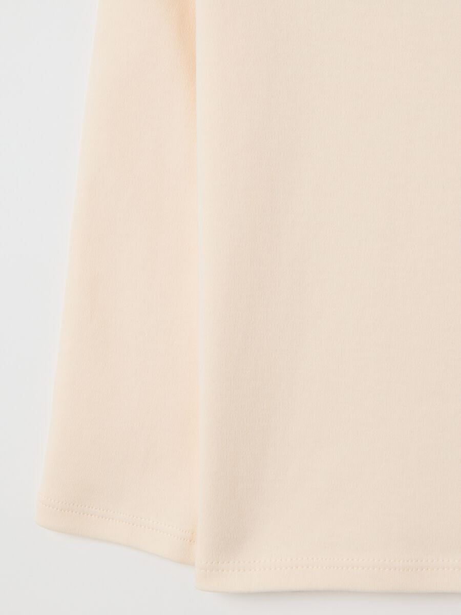 Baby girl's pure cotton beige regular fit t-shirt_2