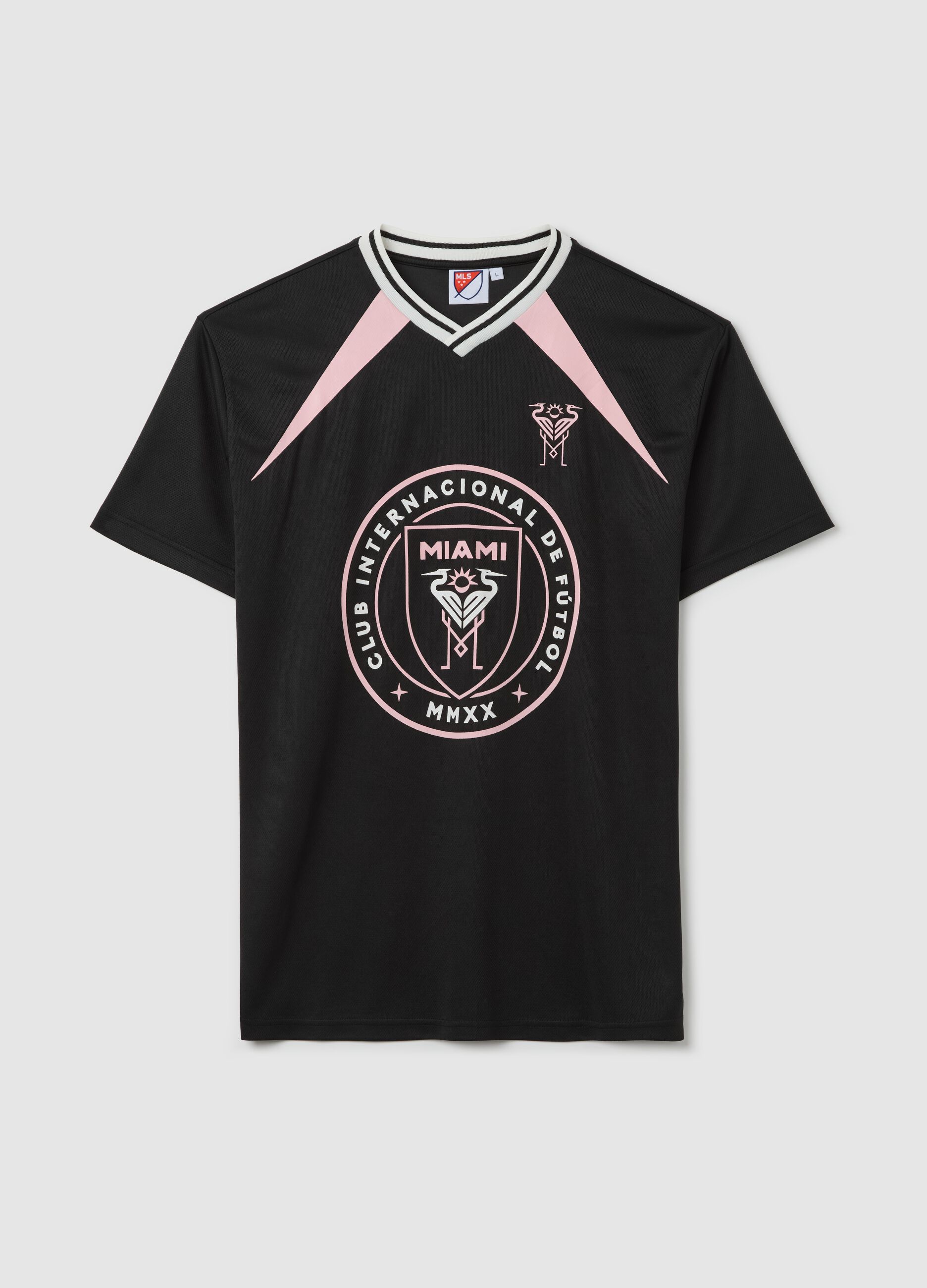 Black T-shirt with pink Club Internacional De Fùtbol Miami details