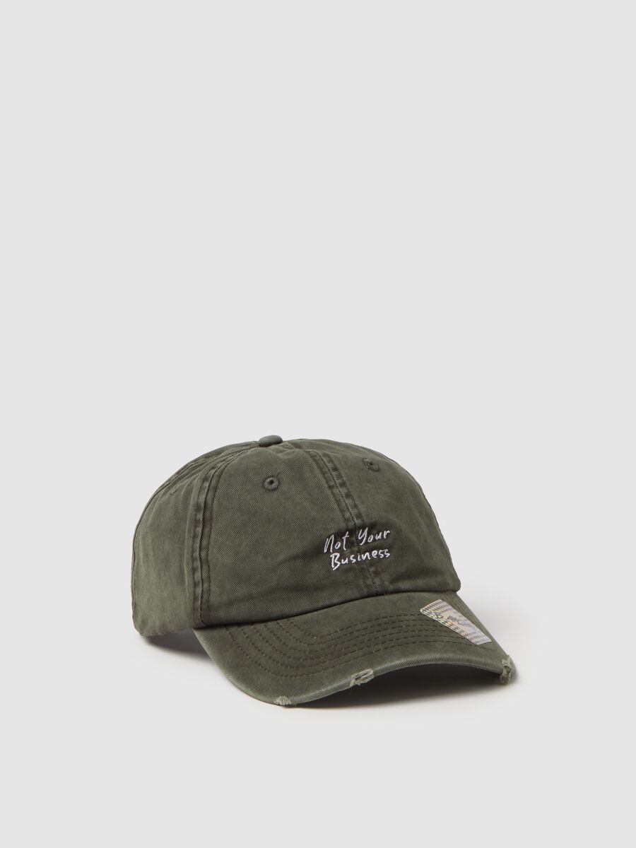Cappello in puro cotone verde_0