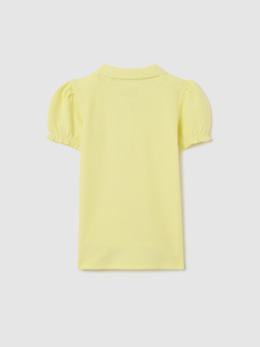 Yellow polo shirt with short sleeves and star_1
