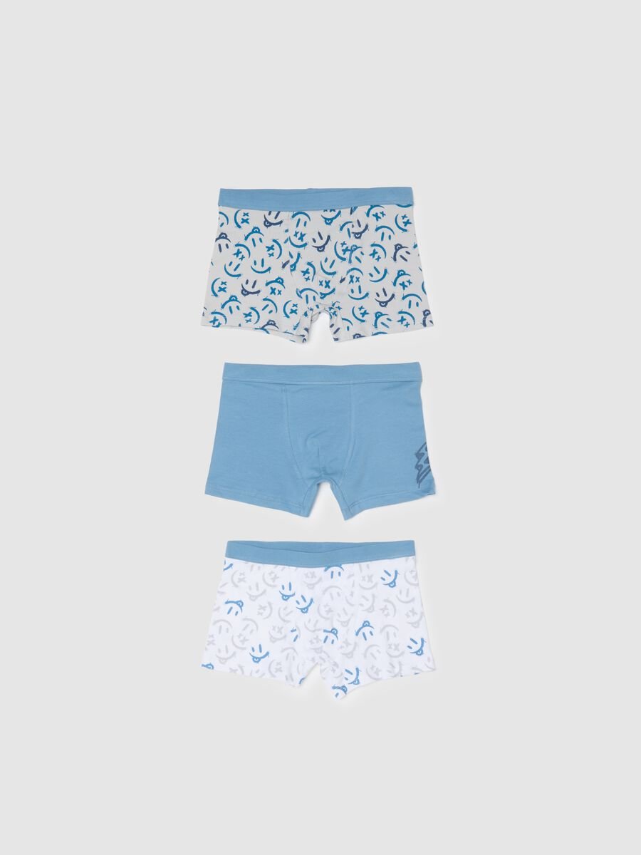 Kids' multicolour cotton blend regular fit boxer tripack_0