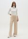 Solid colour wide-leg trousers_0