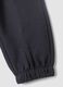Black pure cotton jogger trousers with heart detail, comfort fit for baby girl_3