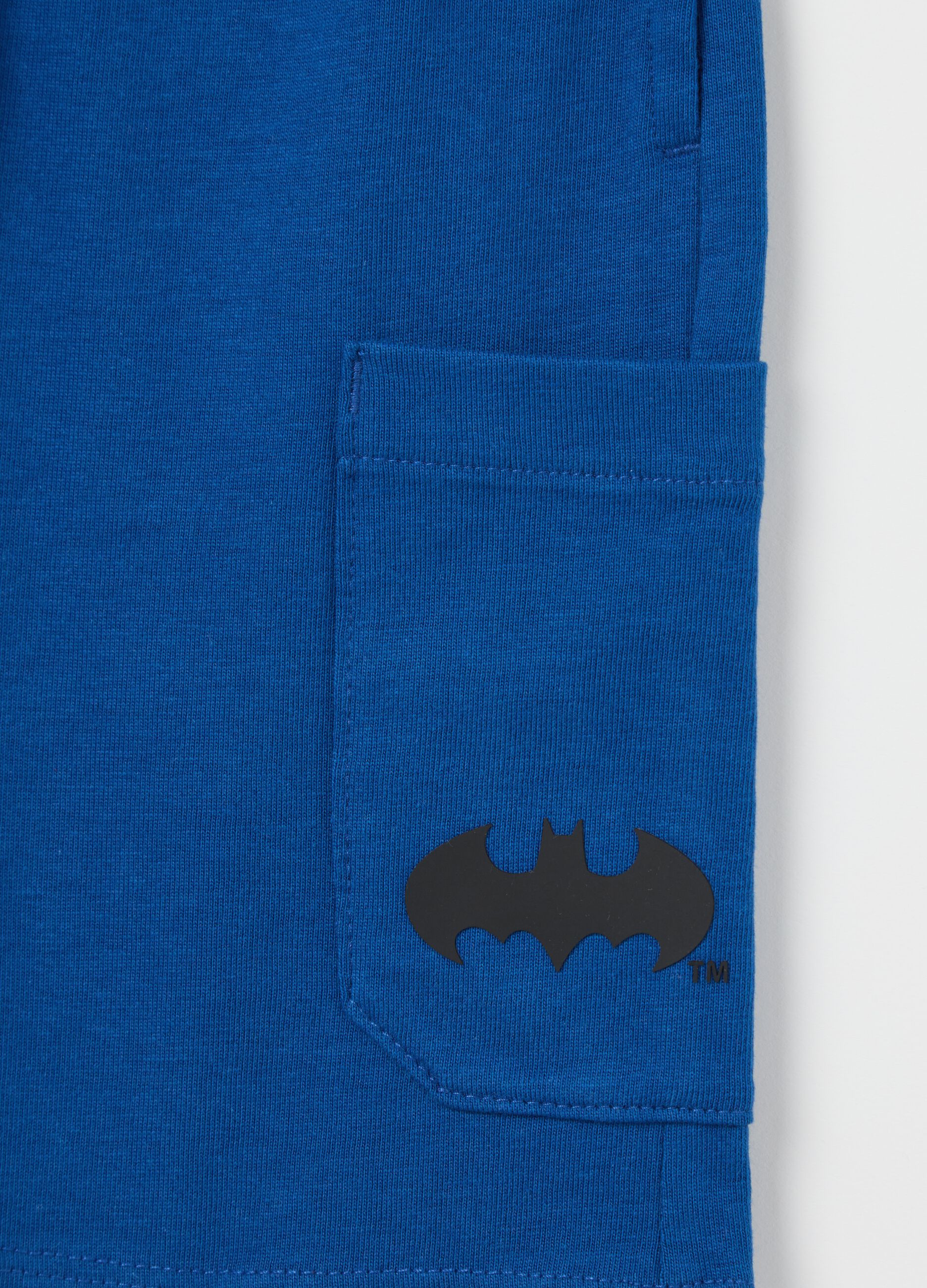 White and blue jogging set with Batman print