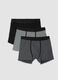 3-pack of grey midi boxer briefs in stretch organic cotton_0