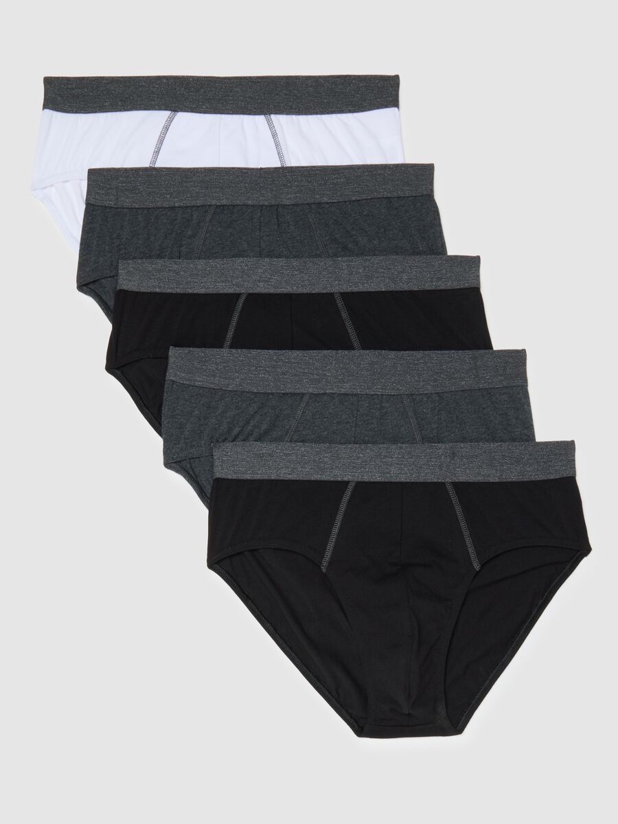 Multipack of regular fit multicolour stretch cotton briefs_4