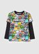 Long-sleeved T-shirt with Minecraft print_0