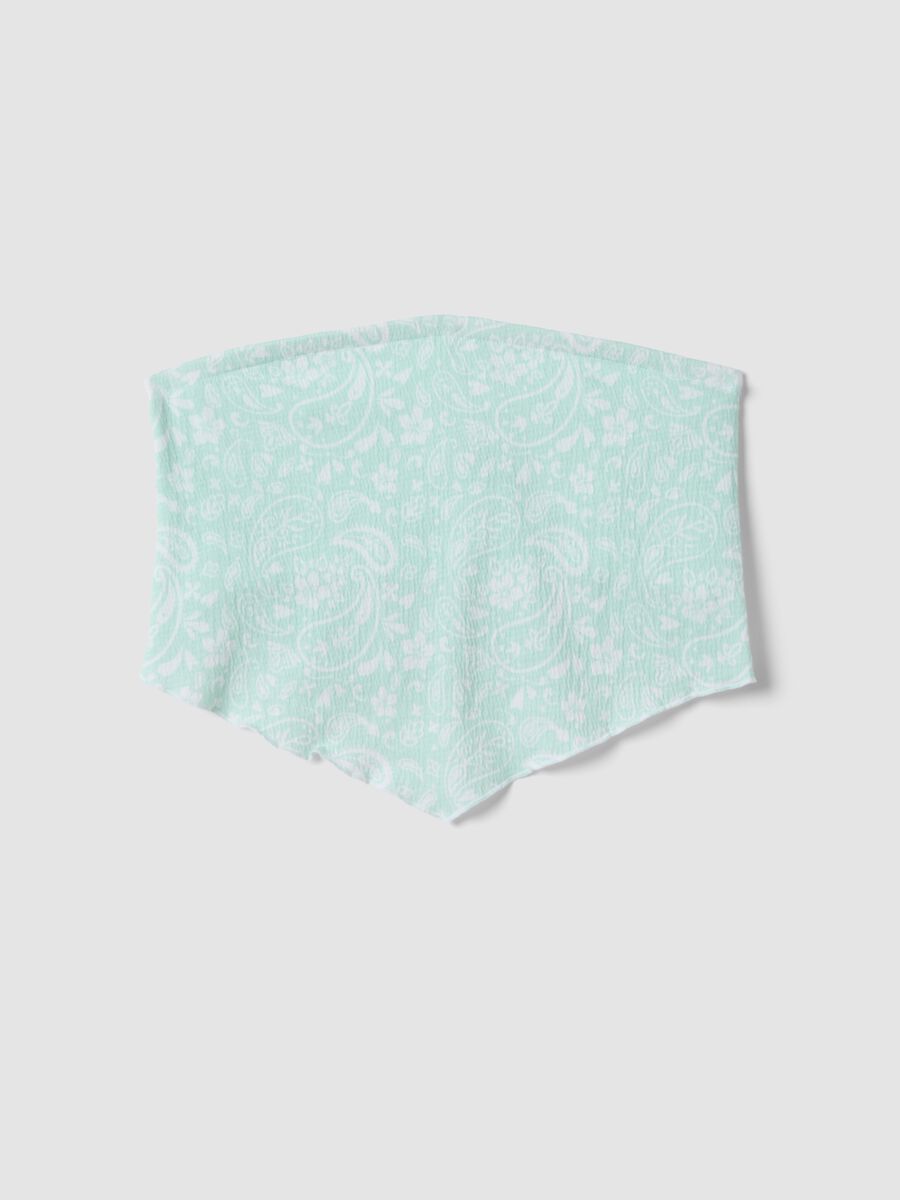 Light blue stretch cotton top with paisley print_3