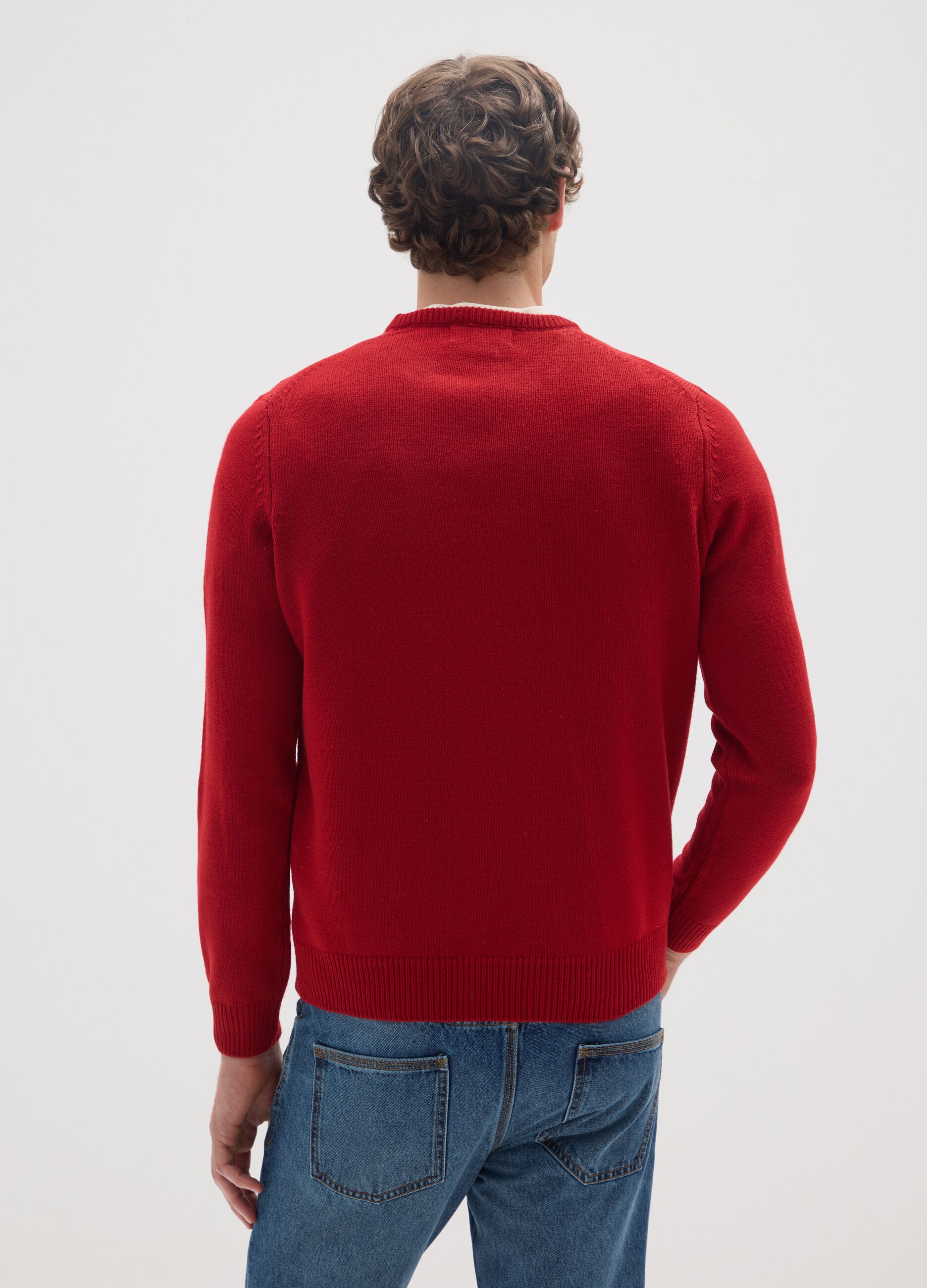 Red Regular Fit Sweater