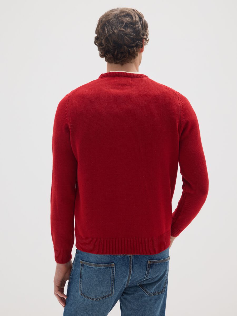 Red Regular Fit Sweater_2