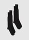 Two-pack men's black long socks in cotton blend_0