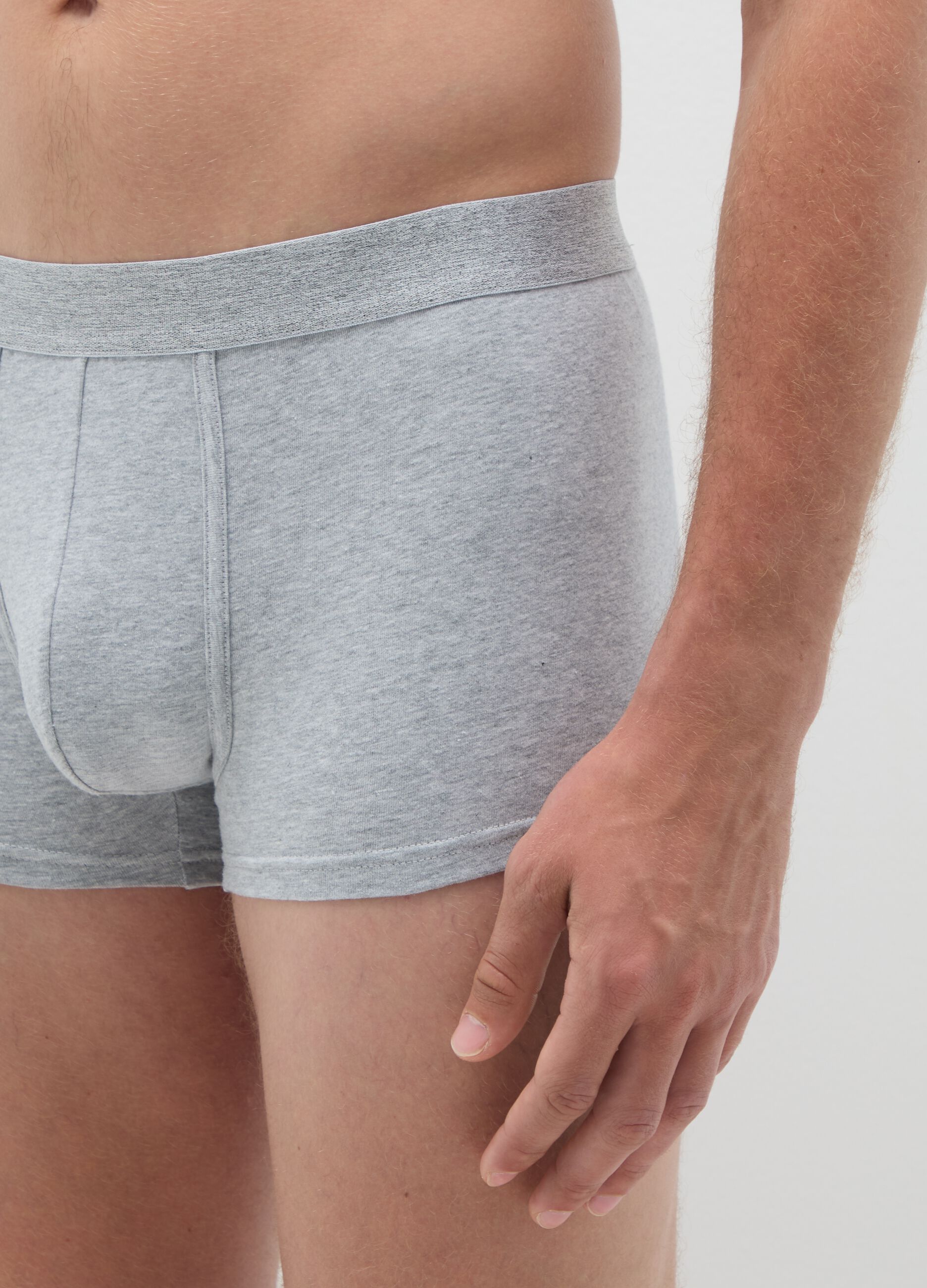 Set 3 boxer da uomo in misto cotone multicolor regular fit