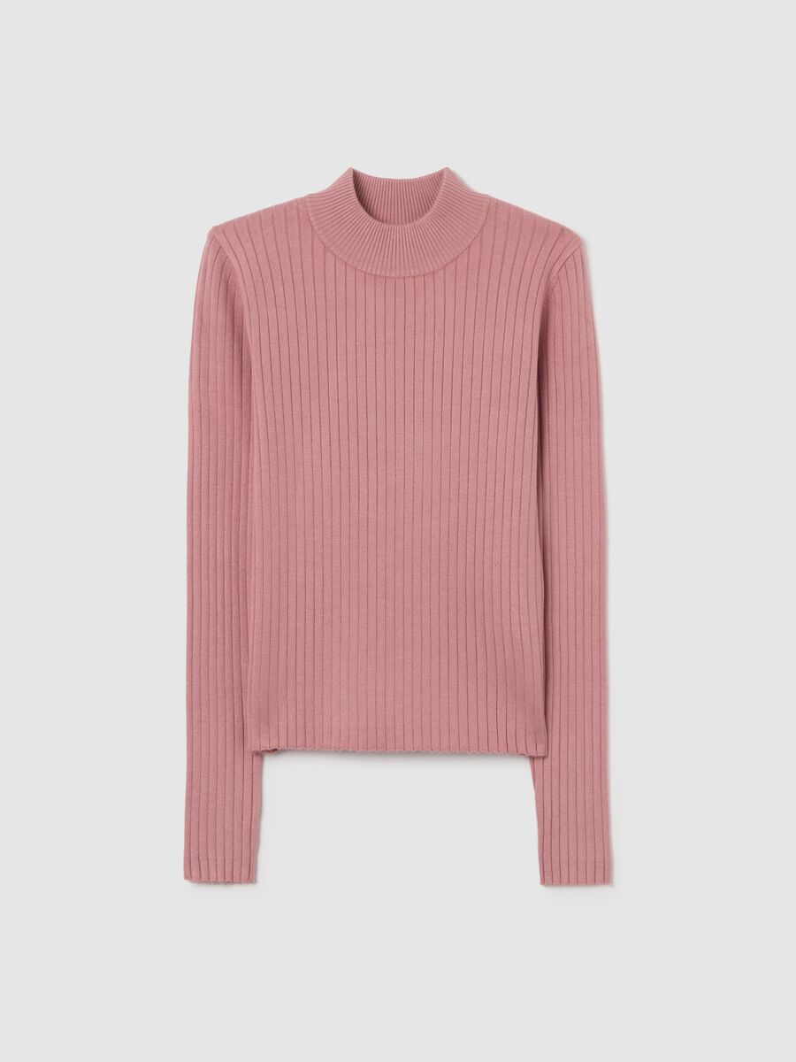 Pink Viscose Blend Pullover_4