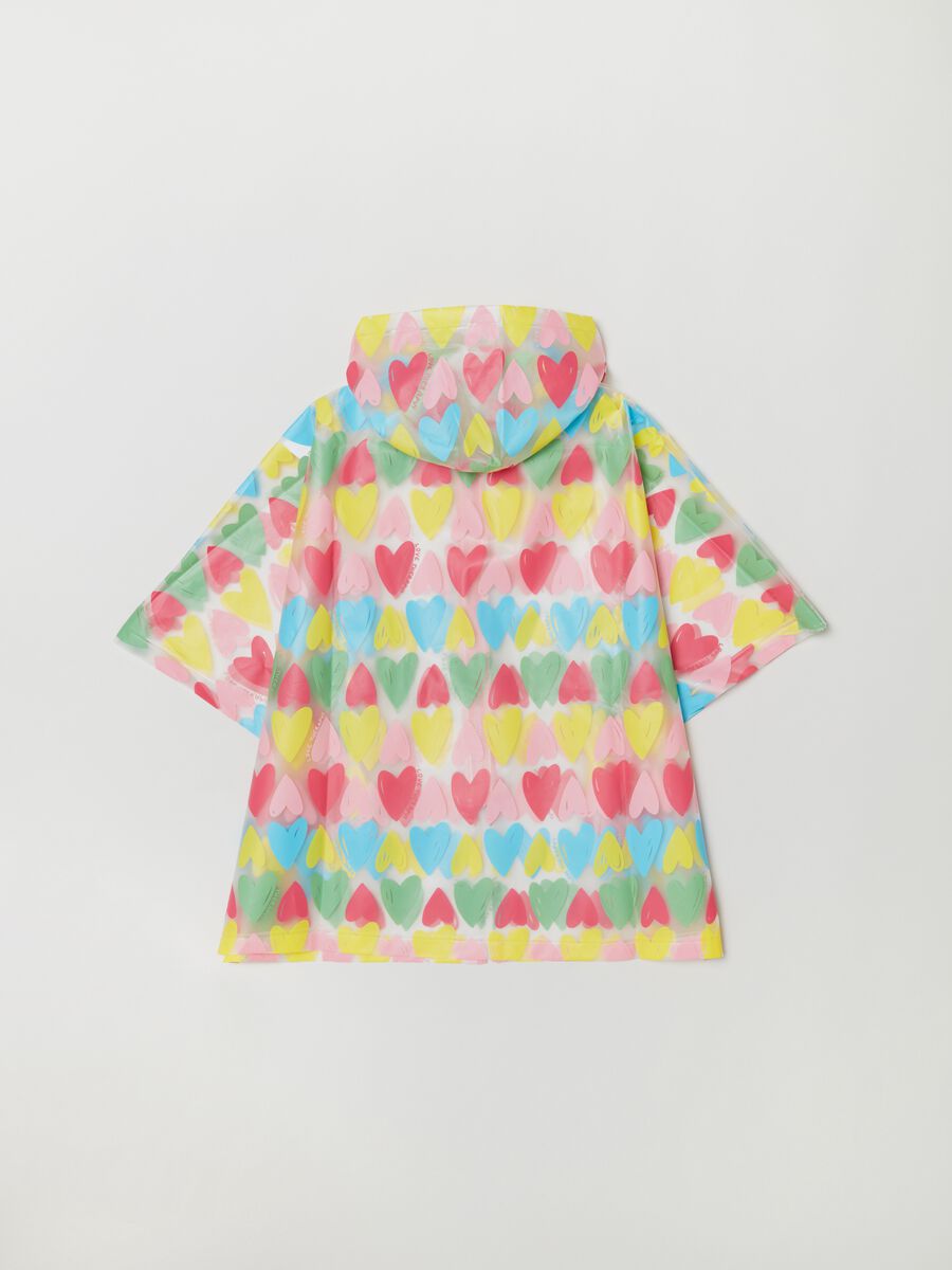 Poncho impermeabile con stampa cuori_1