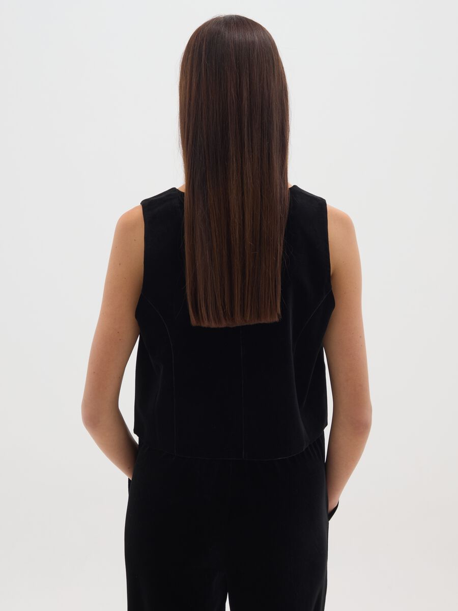 Black Slim Fit Waistcoat_2