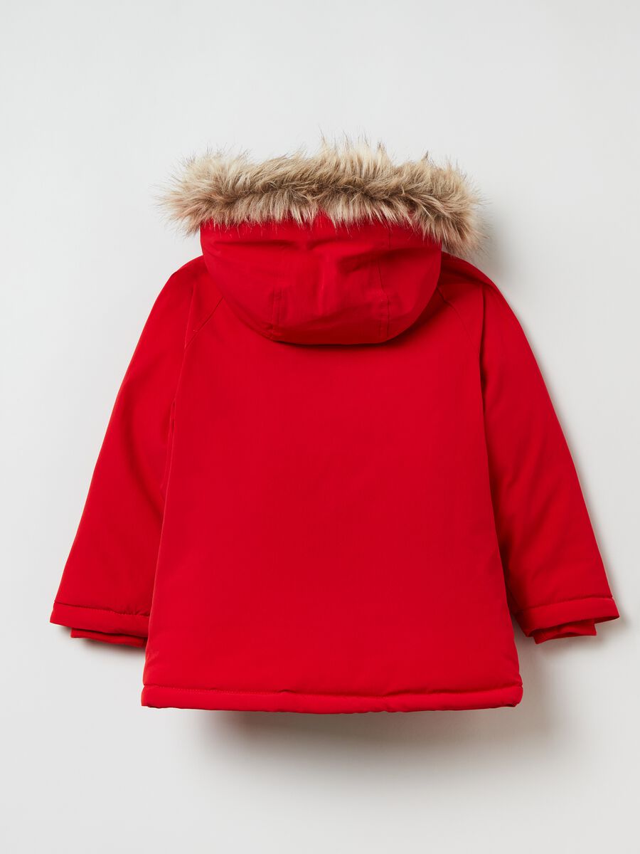 Parka imbottito con cappuccio e tasche_1