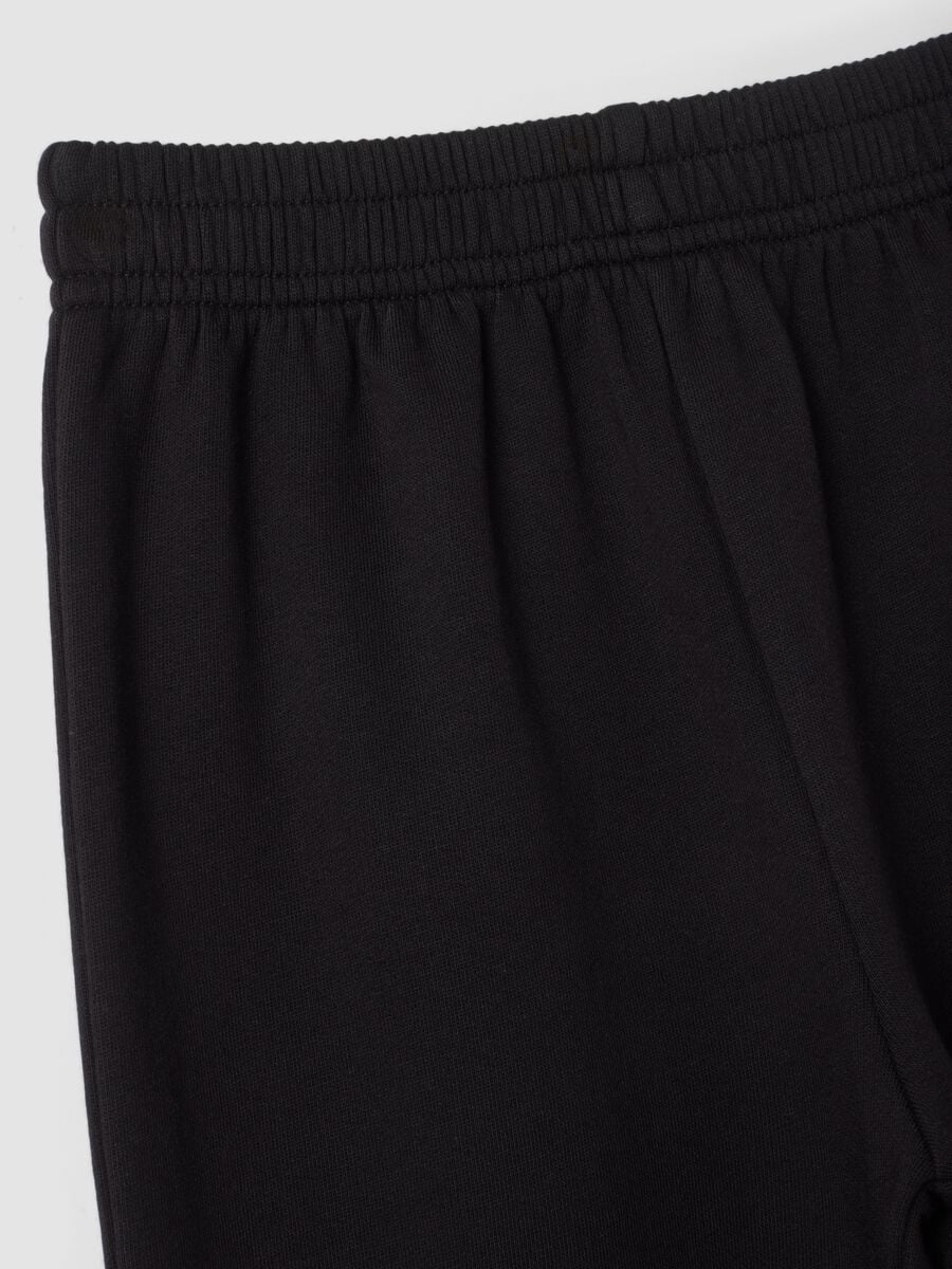 Black pure cotton joggers_2