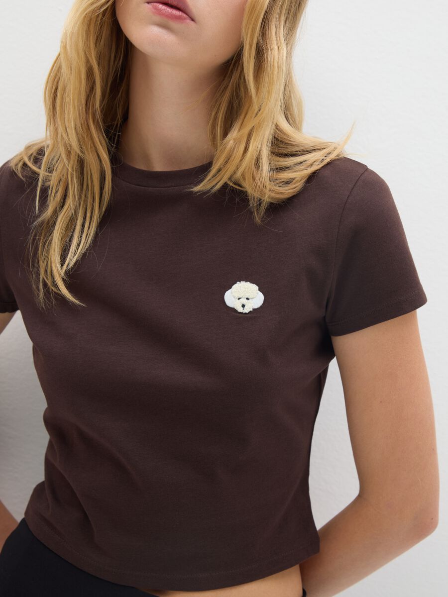 Brown Short-Sleeve Cotton T-Shirt_2