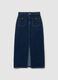 Long blue pure cotton skirt regular fit_4