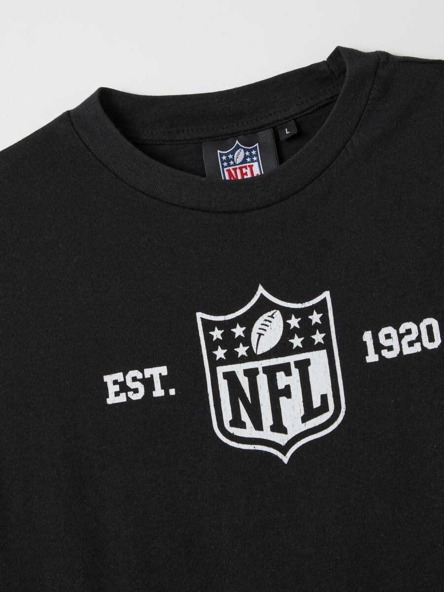 Black Pure Cotton NFL Logo T-shirt_5