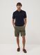 Green stretch cotton cargo Bermuda shorts_0