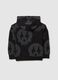 Black cotton sweater with skull design_1