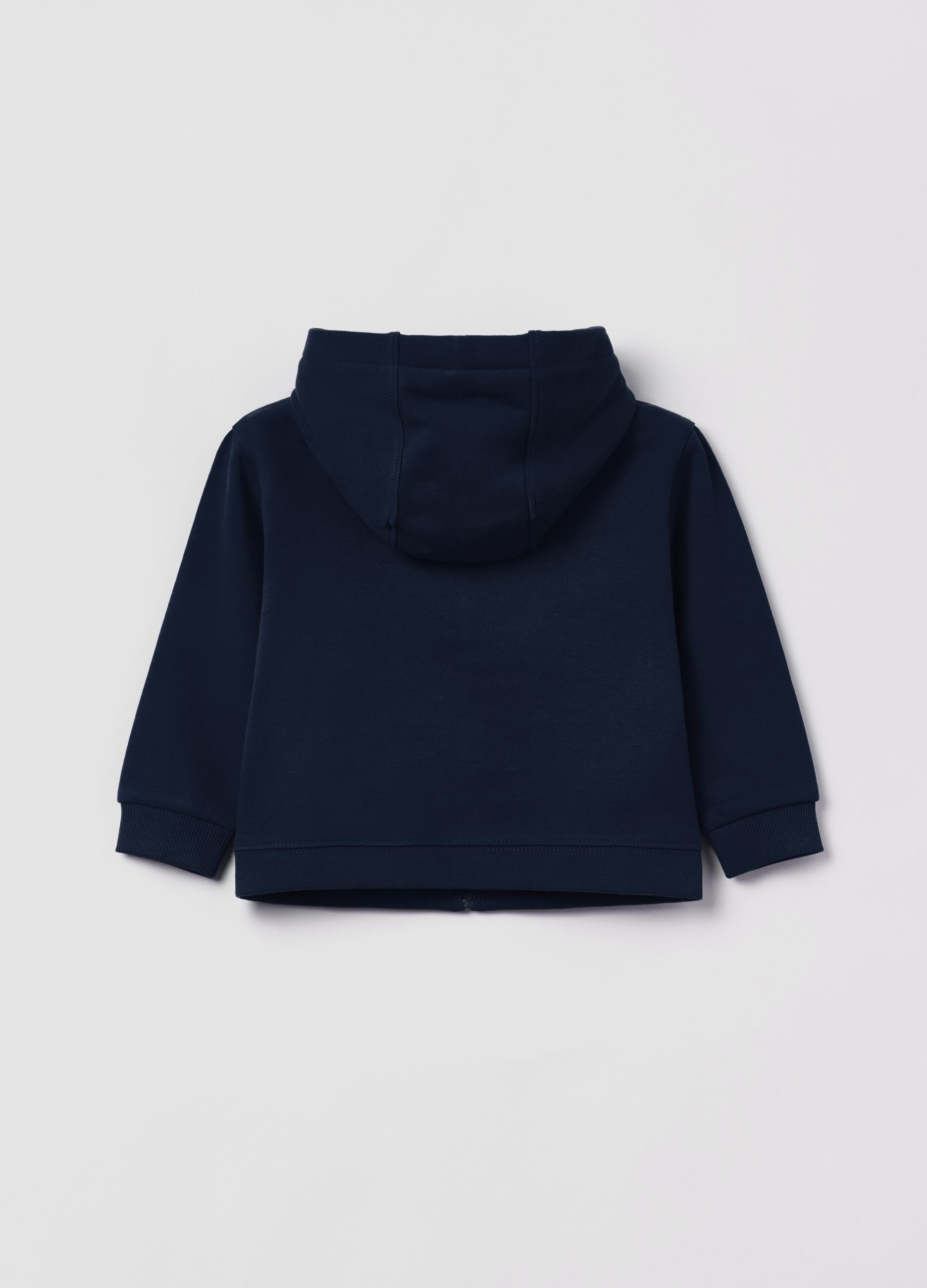 Full-zip in cotone con cappuccio_1
