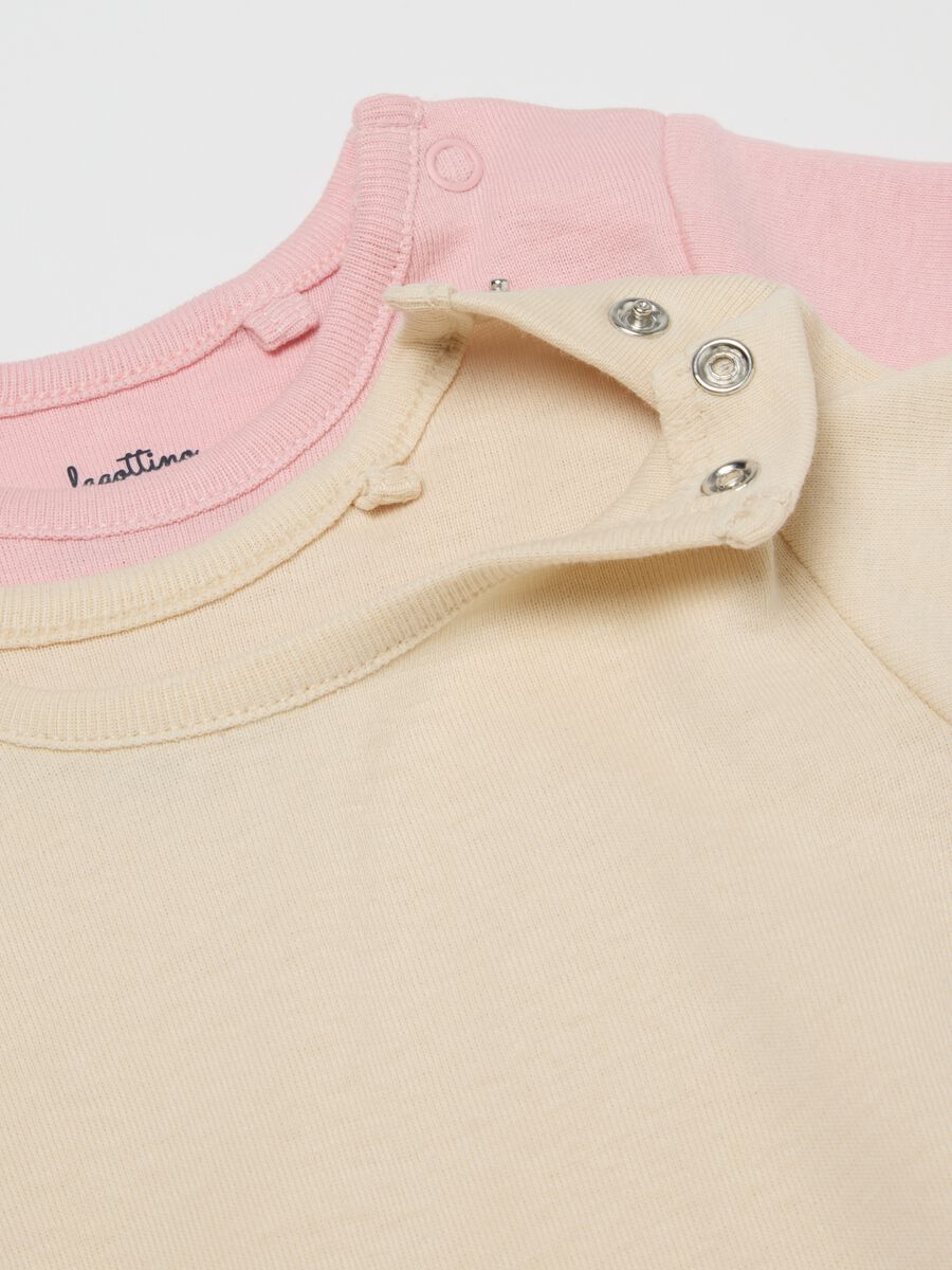 Tripack body multicolor da neonata in puro cotone_3