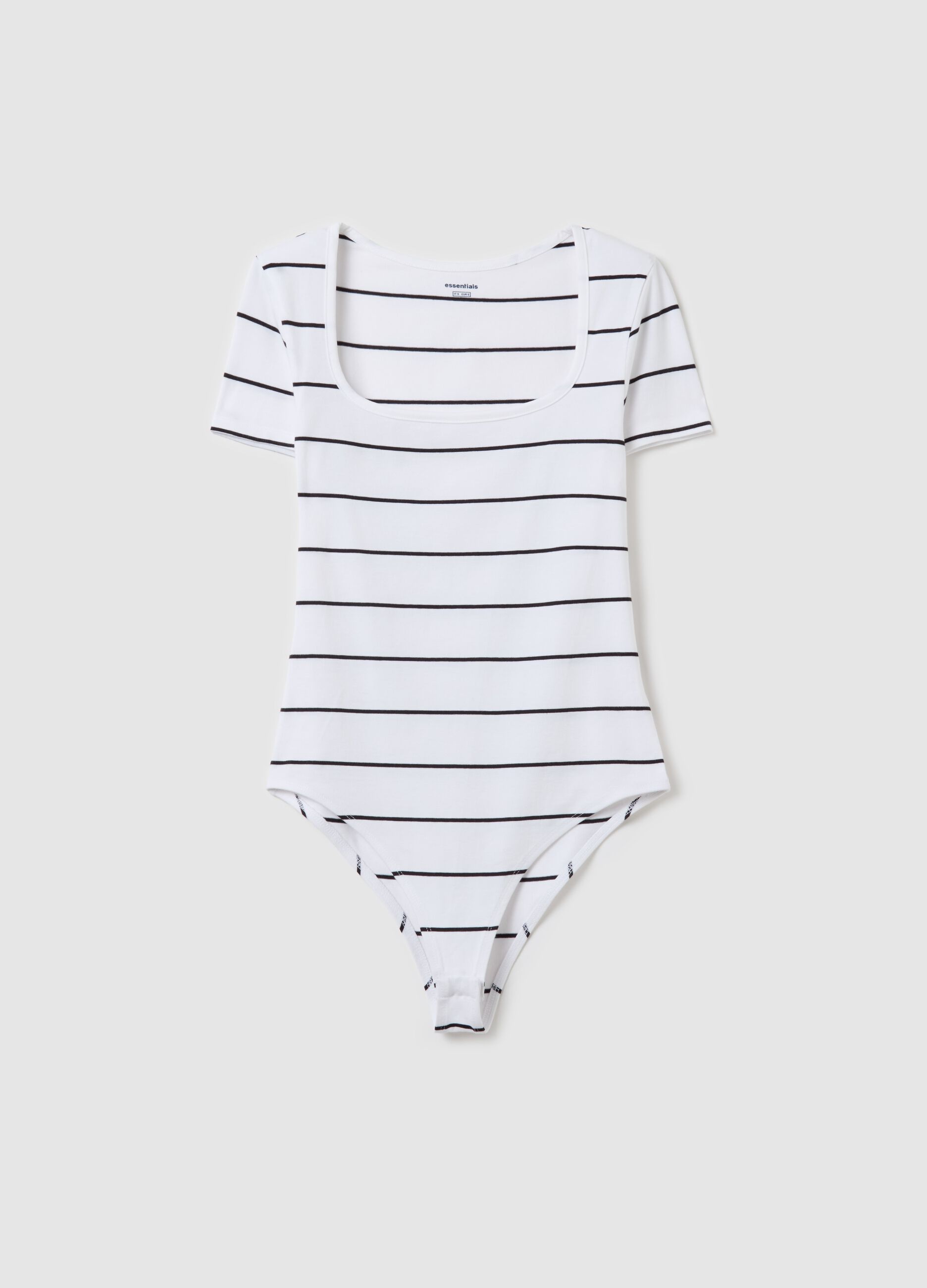 Striped bodysuit with short sleeves